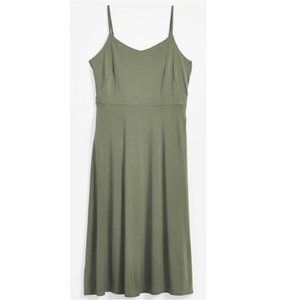 LOFT Cupro Sage Green Midi Dress - 4